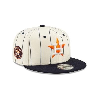 Houston Astros Gorra | New Era MLB Pinstripe 9fifty Snapback Cap Mexico - Blancos